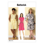 Patron butterick 6333rr robe dames de 46  52 - butterick - mondial tissus