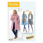 Patron butterick 6385e5 manteau femme 42 � 50 - butterick - mondial tissus