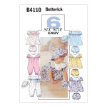 Patron butterick b4110os b�b� robe et accessoires - butterick - mondial tissus