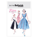 Patron butterick b4790ff robe portefeuille vintage femme 44 - 48 - butterick - mondial tissus