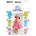 Patron butterick b5017os bb robe et accessoires - butterick - mondial tissus
