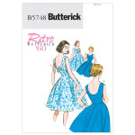 Patron butterick b5748a5 robe vintage femme 34 - 42 - butterick - mondial tissus