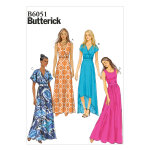 Patron butterick b6051f5 robe femme 44 - 52 - butterick - mondial tissus