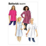 Patron butterick b6099y top, blouse femme 34 - 42 - butterick - mondial tissus