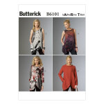 Patron butterick b6101y top, blouse femme 34 - 42 - butterick - mondial tissus
