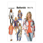 Patron butterick b6176y kimono femme 32 - 42 - butterick - mondial tissus