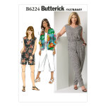 Patron butterick b6224kk kimono et combinaison femme 54 - 60 - butterick - mondial tissus