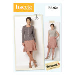 Patron butterick b6260a5 jupe, veste femme 34 - 42 - butterick - mondial tissus