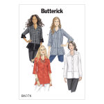 Patron butterick b6376e5 top, chemise femme 42 - 50 - butterick - mondial tissus