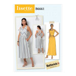 Patron butterick b6661e5 robe, jupe femme 42 - 50 - butterick - mondial tissus
