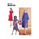 Patron butterick b6704e5 robe, jupe femme 42 - 50 - butterick - mondial tissus