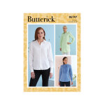 Patron butterick b6747aa chemise  col boutonn femme 34 - 50 - butterick - mondial tissus