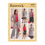 Patron butterick b6795f5 top, veste, robe, accessoire, jupe, pantalon femme 44 - 52 - butterick - mondial ...