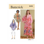 Patron butterick b6900y5 robe et tunique ample femme 46 - 54 - butterick - mondial tissus