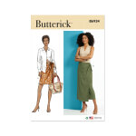 Patron butterick b6934a jupe portefeuille femme 34 - 52 - butterick - mondial tissus