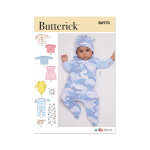 Patron butterick b6970a pyjama pour b�b� de 3 � 18 mois - butterick - mondial tissus