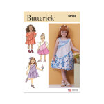 Patron butterick b6988a enfant robe asymtrique de 3  8 ans - butterick - mondial tissus