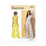 Patron butterick b7028h5 ensemble haut et pantalon large femme 34 - 42 - butterick - mondial tissus