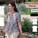 Patron cherry blouse et robe femme 32 au 52 - superbison - super bison - mondial tissus