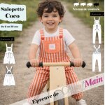 Patron coco salopette enfant de 2� 12ans - superbison - super bison - mondial tissus