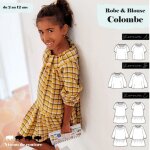 Patron colombe blouse et robe du 2 au 12 ans - super bison - super bison - mondial tissus