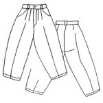 Patron frgoli 405 - pantalon  pinces adolescent 12  16 ans - frgoli - mondial tissus