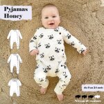 Patron honey pyjama du 3 au 24 mois - super bison - mondial tissus