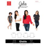 Patron jalie 3905 gisle blouse  encolure ronde pour enfant et adulte - jalie - mondial tissus