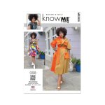 Patron know me 2020w2 - robe enveloppante du 48 au 56 fr - know me - mondial tissus