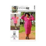 Patron know me me2050m1 robe moulant en tricot 38 - 46 - know me - mondial tissus