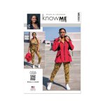 Patron know me me2051k5 veste coupe - vent 36 - 44 - know me - mondial tissus