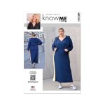 Patron know me me2101k5 haut et jupe tricot femme du 36 au 44 - know me - mondial tissus