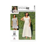 Patron know me me2115y5 robe  smocks femme 46 - 54 - know me - mondial tissus