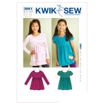 Patron kwik sew k3861os tunique enfant - kwik sew - mondial tissus