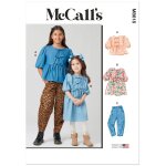Patron m8618hh robe manches bouffantes pour enfant de 104  122 cm - mc call's - mccall's - mondial tissus ...