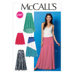 Patron mc call's 6966zz - jupe longue avec coutures asymtriques du 44 - 54 - mccall's - mondial tissus ...