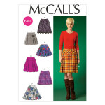 Patron mc call's 7022a5 - jupe courte  plis du 34 - 42 - mccall's - mondial tissus