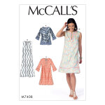 Patron mc call's 7408y - tunique et robe ethnique du 32 - 42 - mccall's - mondial tissus