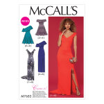 Patron mc call's 7683a5 - robe longue, fendue du 34 - 42 - mccall's - mondial tissus
