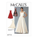 Patron mc call's 7718a5 - robe de mari�e et soir�e du 34 au 42 - mccall's - mondial tissus