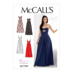 Patron mc call's 7789e5 - robes et combinaisons, variations de corsage et pantalon pliss ou jupe fronce ...