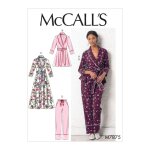 Patron mc call's 7875 - peignoir femme et pantalon de pyjama du 32 au 50 - mondial tissus