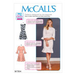 Patron mc call's 7994rr - robe ajuste avec volants du 46 au 52 - mccall's - mondial tissus