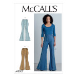 Patron mc call's 8007a5 - pantalon patte d'eph du 34 au 42 - mondial tissus