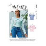 Patron mccall's 8180f5 - chemisier  col collerette femme du 44 au 52 - mccall's - mondial tissus
