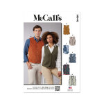 Patron mc call's 8442 - gilet unisexe toutes les tailles - mccall's - mondial tissus