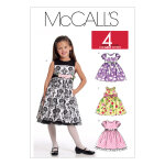 Patron mccall's 5793cl robes pour petites enfant 6  8 ans - mccall's - mondial tissus