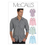 Patron mccall's 6044xm chemises  courtes et  longues manches pour hommes s au l - mccall's - mondial ...