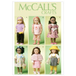 Patron mccall's 6526osz vtements casual chic pour grandes poupes - mondial tissus