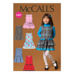 Patron mccall's 7008cdd robes pull taille basse pour petites enfant 2  5 ans - mccall's - mondial tissus ...
